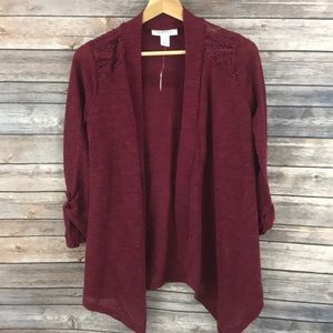 Motherhood red (wine colored) cardigan